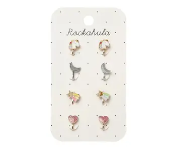 Rainbow Unicorn Clip On Earrings