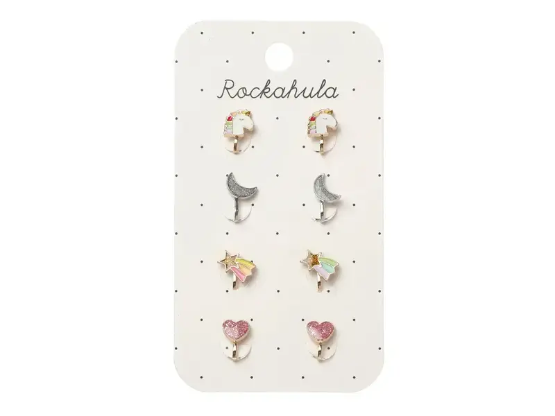 Rockahula Kids Rainbow Unicorn Clip On Earrings