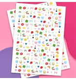 xo, Fetti Trendy Girl Nail Stickers 604 Count | Rainbow Butterfly