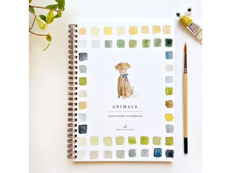 emily lex studio Animals Watercolor Workbook