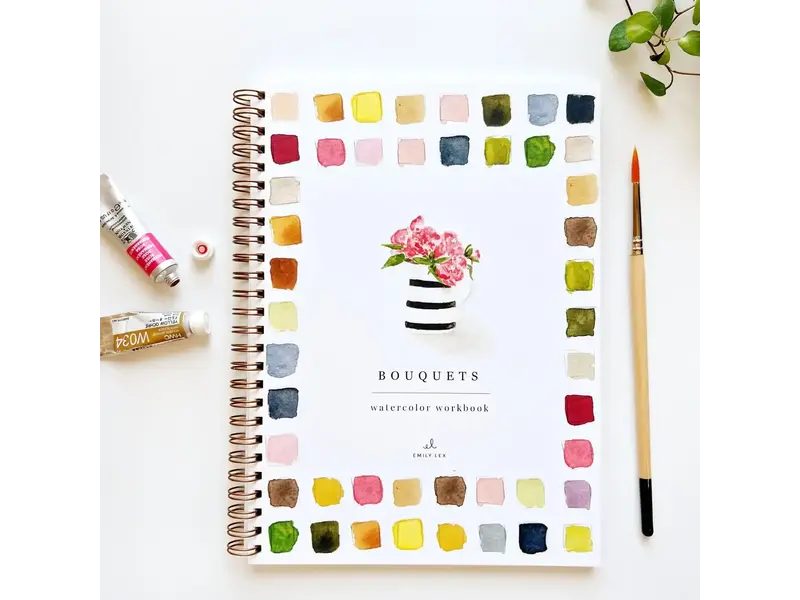 emily lex studio Bouquets Watercolor Workbook