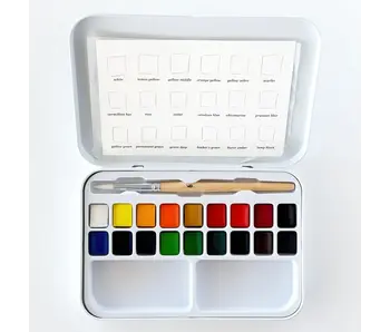 Watercolor Paint Set 18 Colors with Brush