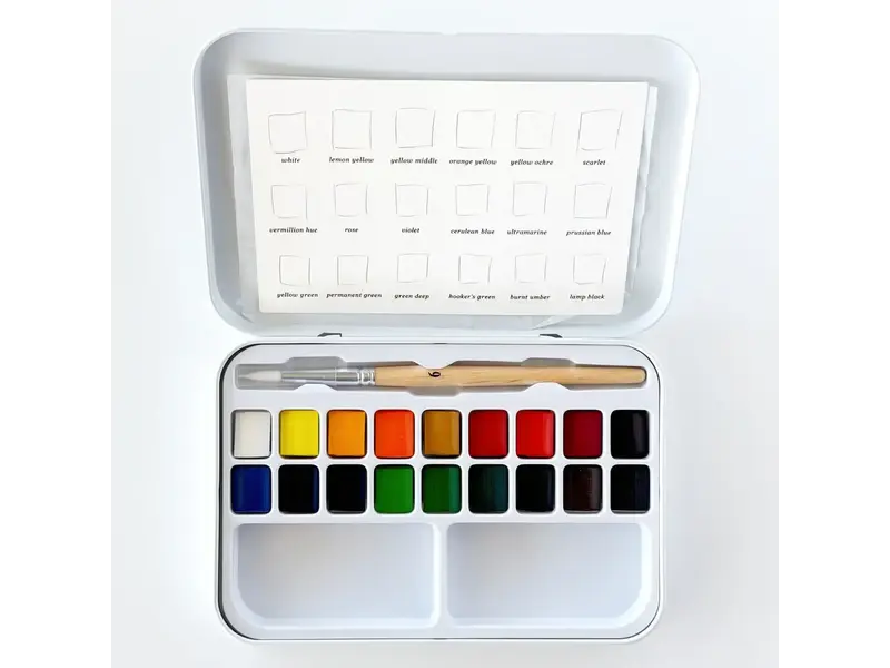 emily lex studio Watercolor Paint Set 18 Colors with Brush