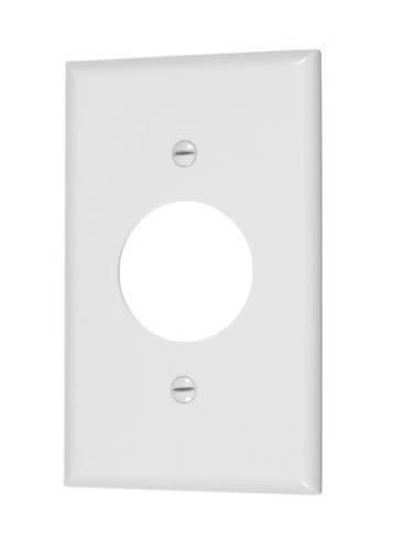 Single Outlet Plate 1 11 32 Diameter Hole White Covalin