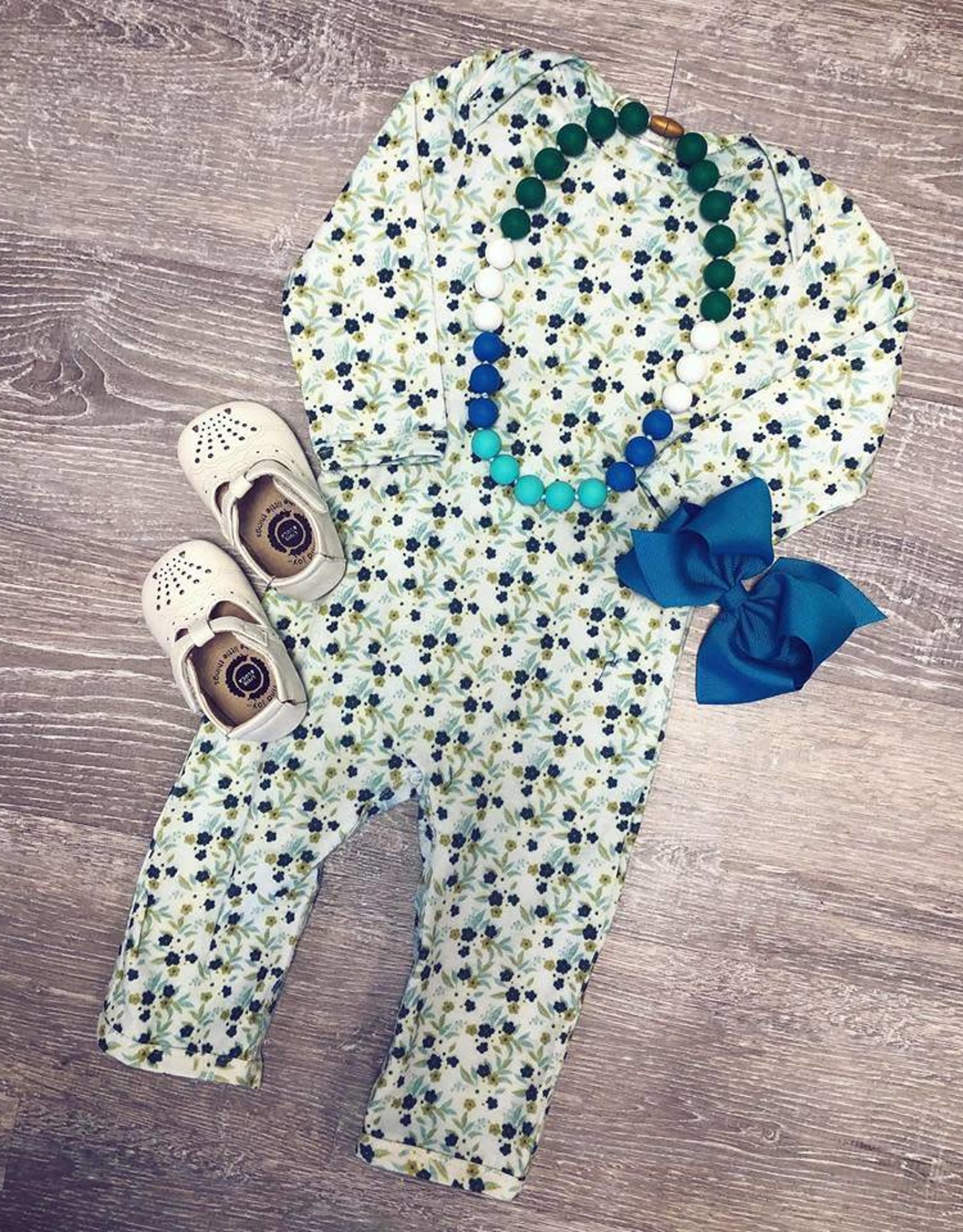 Swanky Baby Vintage Olive Fields Floral Layette