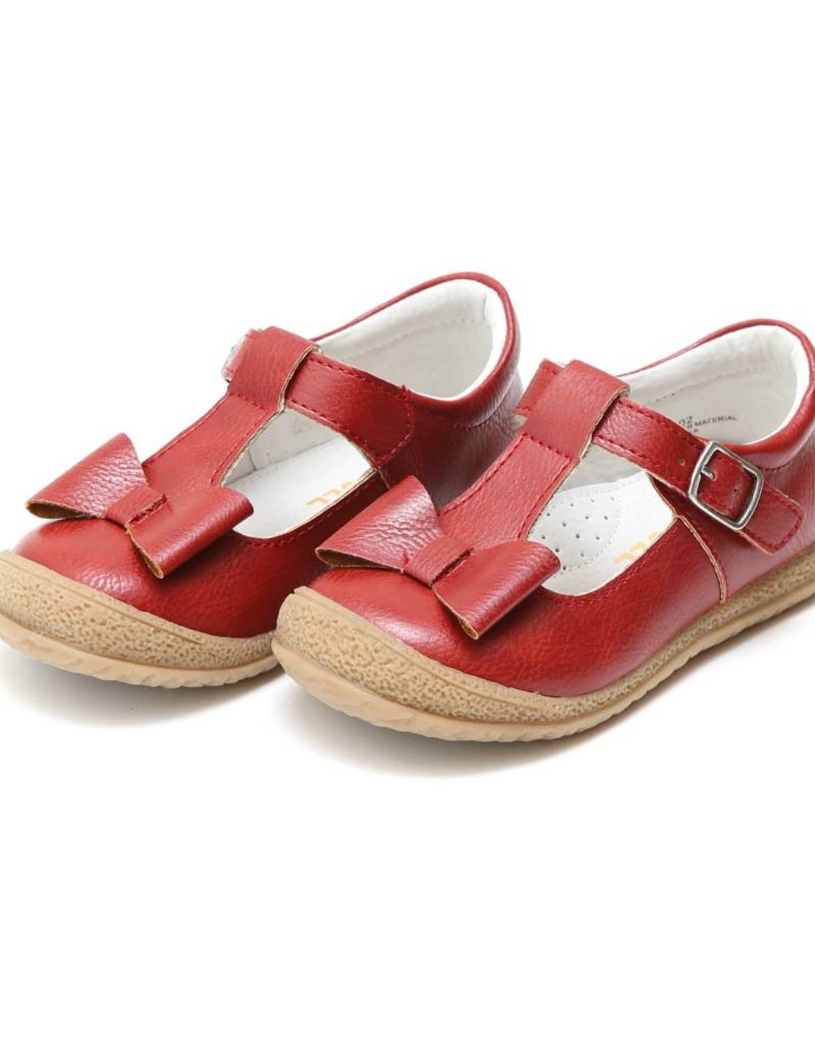 L'AMOUR Emma Autumn Bow T-Strap Mary Jane in Red
