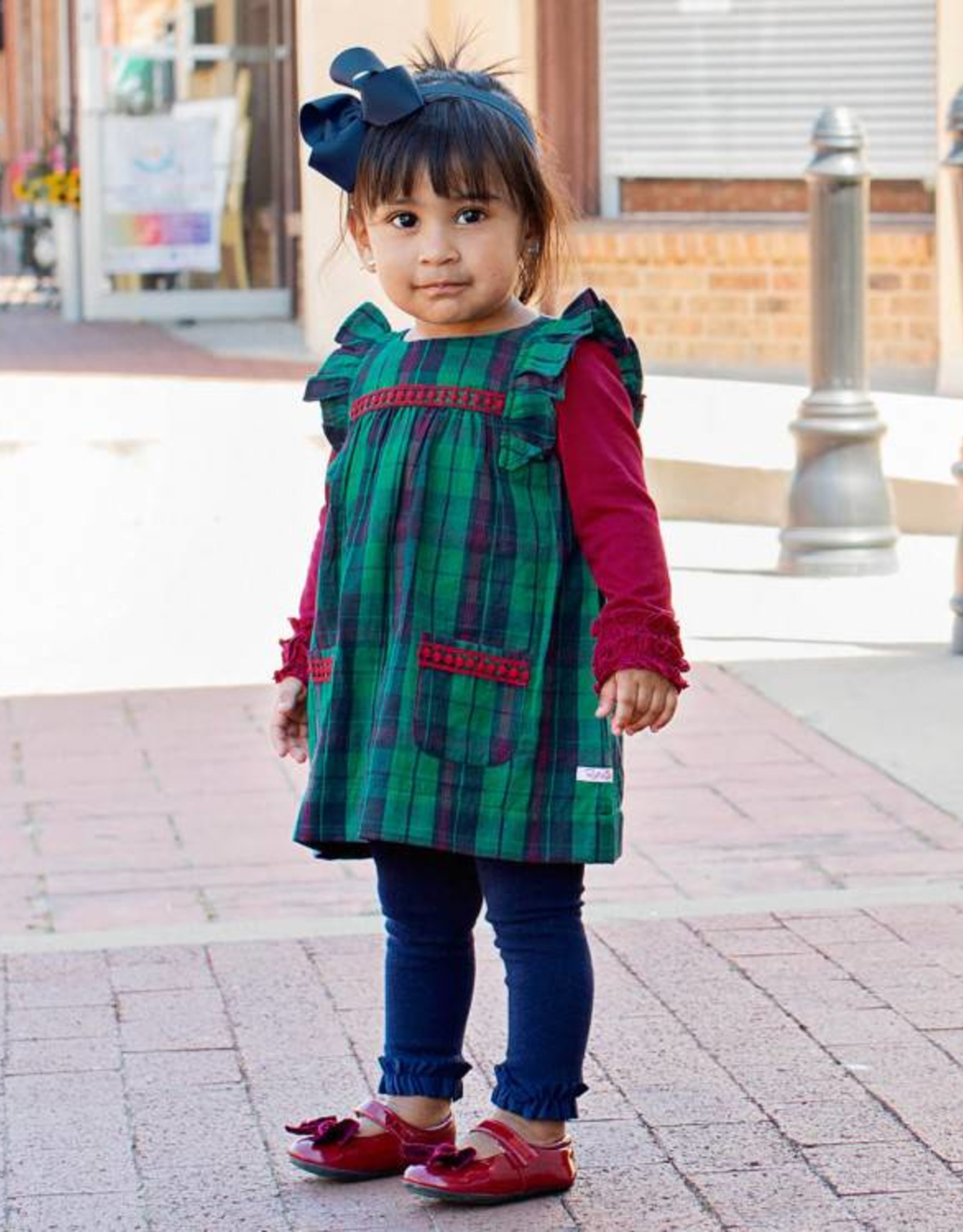 RuffleButts Navy Footless Ruffle Tights