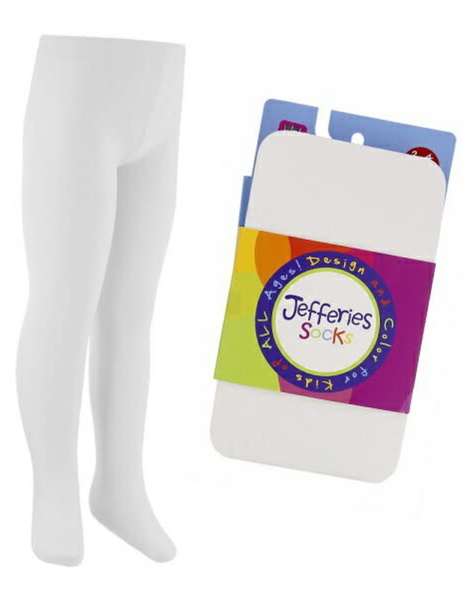 Jefferies Socks Smooth Microfiber Tights in White