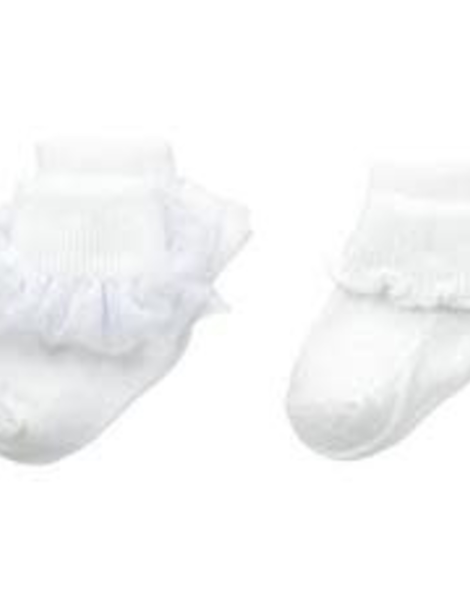 Jefferies Socks Ruffle & Ripple Edge Two Pack in White