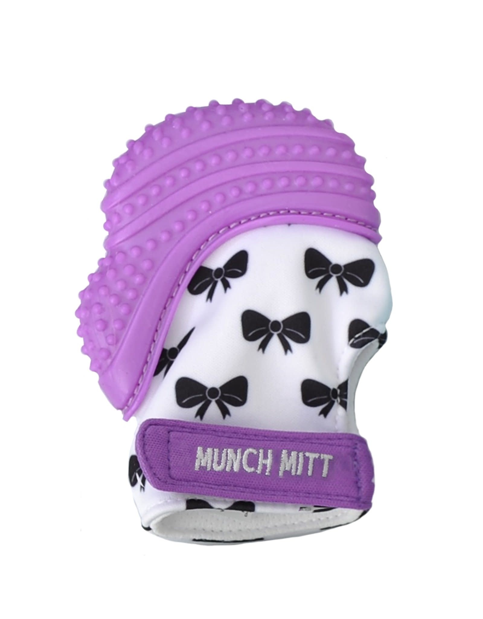 Malarkey Kids Munch Mitt in Purple/Bows