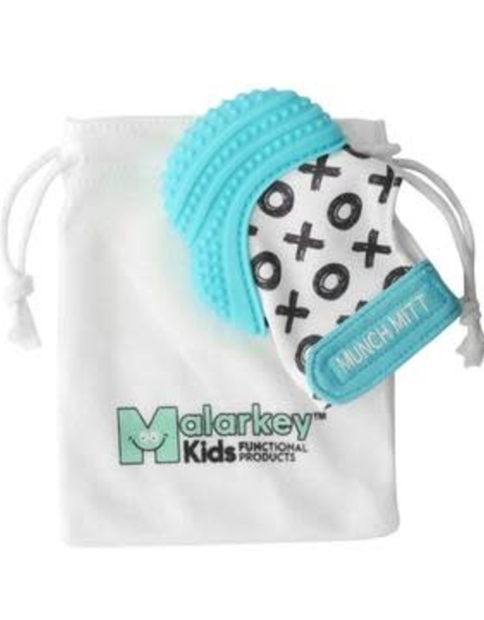 Malarkey Kids Munch Mitt in Aqua/XO