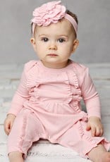 Lemon Loves Layette Victoria Romper in Rose Shadow