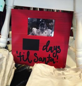 Main Street Collection Days Til Santa Red Frame