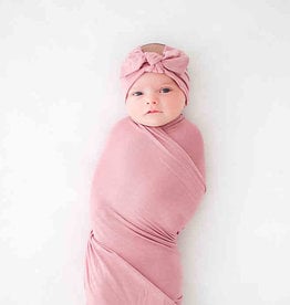 Posh Peanut Dusty Rose Infant Swaddle And Headwrap Set