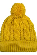 Huggalugs Cable Peony Beanie in Amber