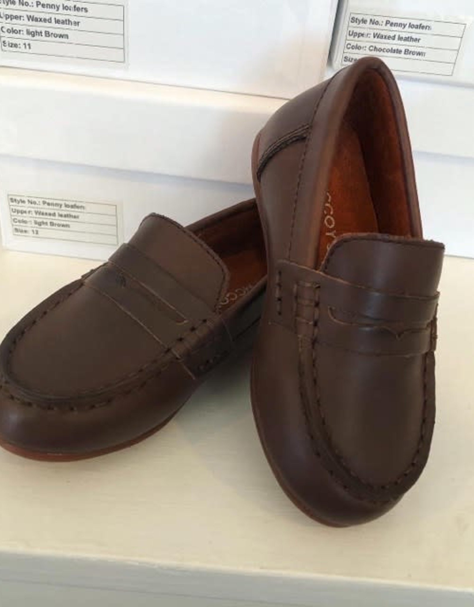 McCoy's Boys Penny Loafer in Chocolate