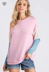 pink tunic sweatshirt