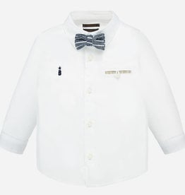 Mayoral Long Sleeve Shirt with Matching Bow-Tie