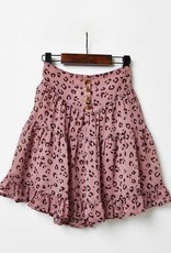 Hayden Leopard Ruffle Mini Skirt