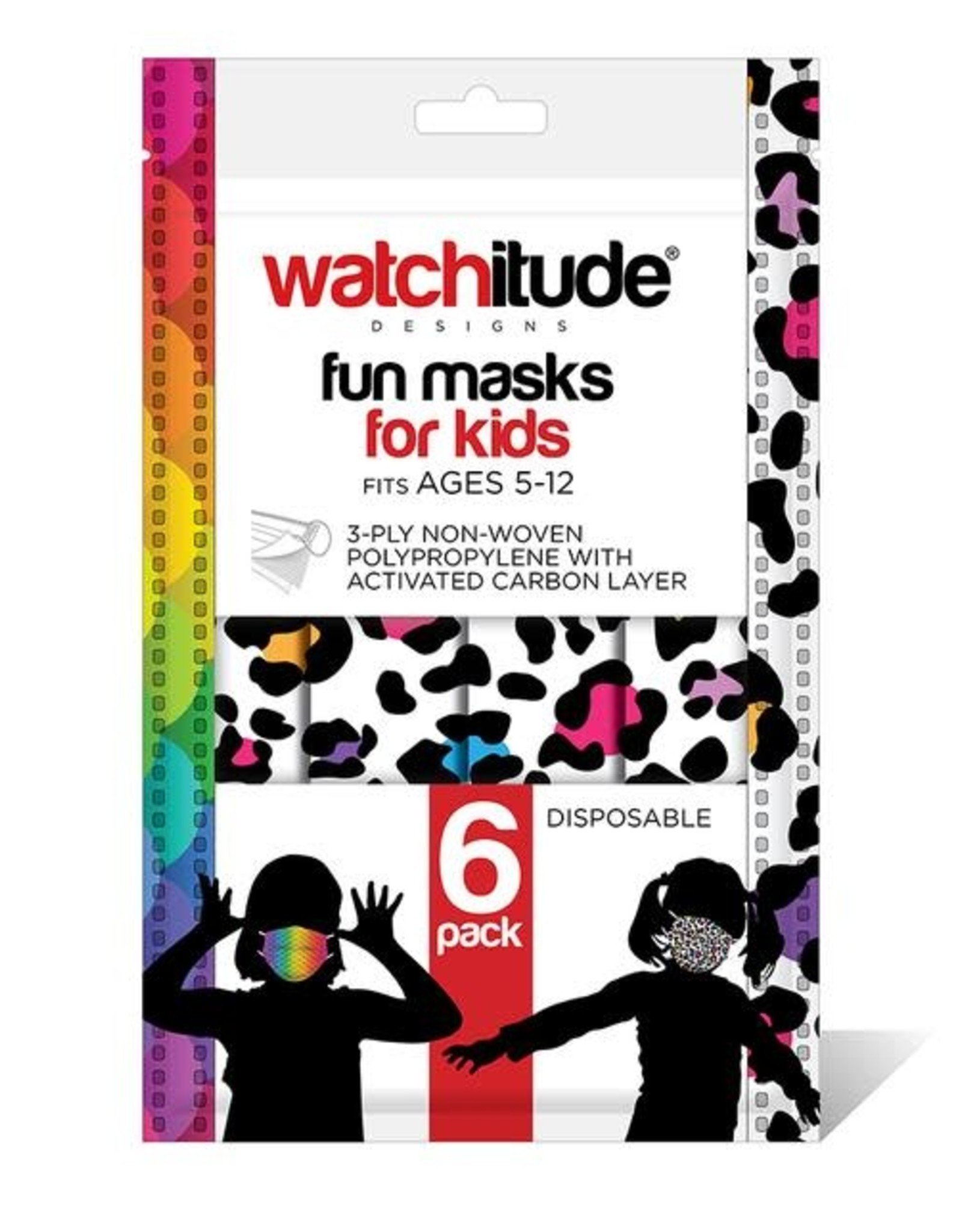 Watchitude Six Pack “Disposable”  Kids Face Mask