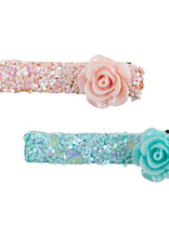 Creative Education Boutique Glitter Rosette Hairclips, 2 Pcs