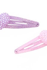 Creative Education Boutique Sparkle Heart Bobble Hairclips, 2 Pcs, Assorted