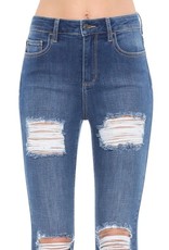 Cello High Rise Distressed Crop Skinny