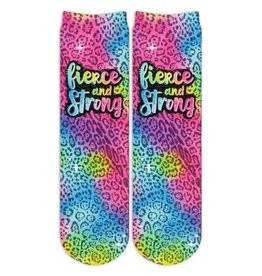 Sublime Designs Fierce & Strong Shimmer Socks(FAS) Shoe Size 6-12