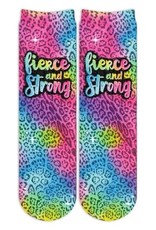 Sublime Designs Fierce & Strong Shimmer Socks(FAS) Shoe Size 6-12