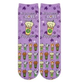 Sublime Designs Puppacino Shimmer Socks(PCO) Shoe Size 11-4