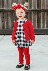 RuffleButts Red Footless Ruffle Tights