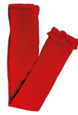 RuffleButts Red Footless Ruffle Tights