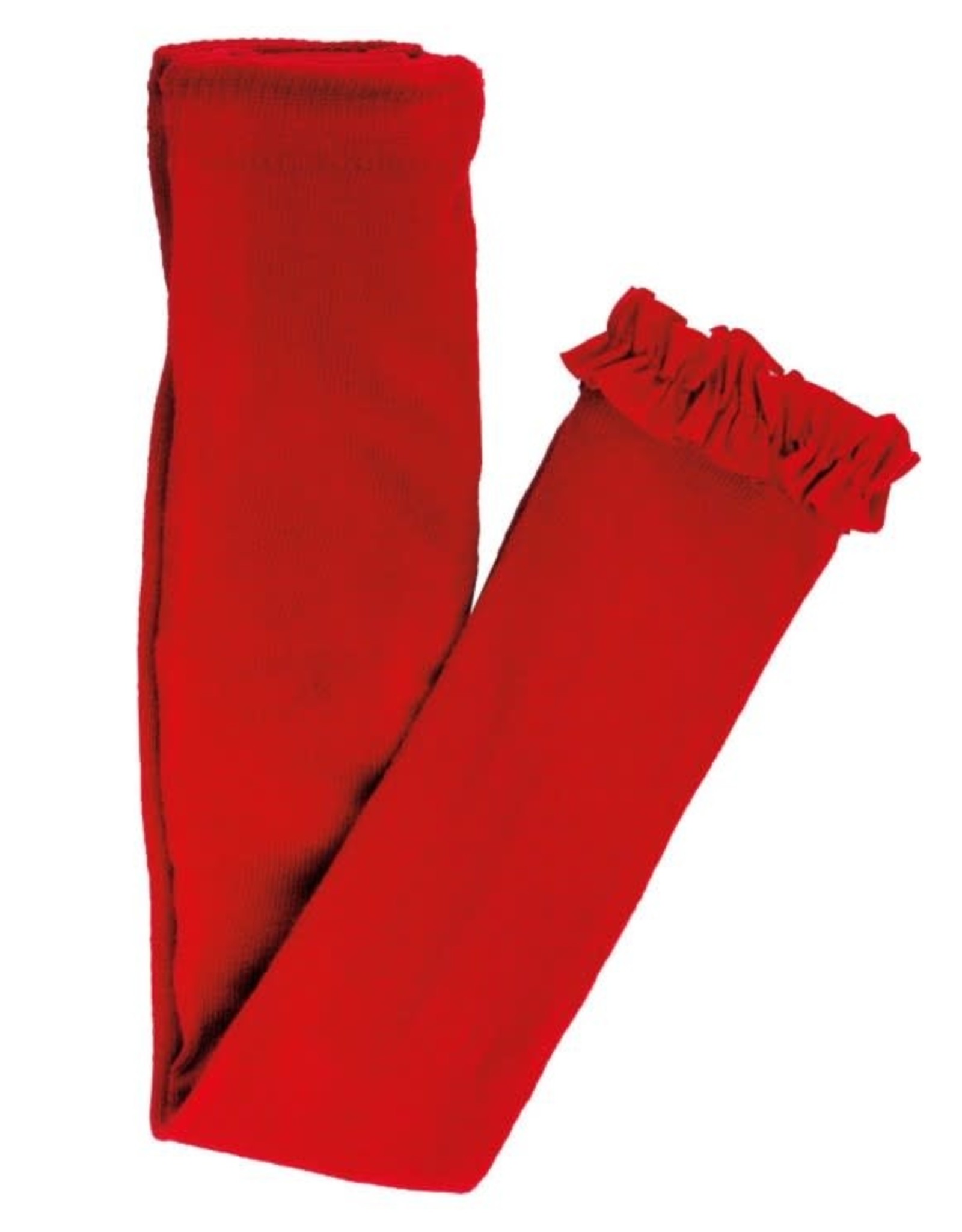 RuffleButts Red Footless Ruffle Tights