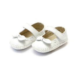 L'AMOUR Clara Leather Stitched Crib Bow Mary Jane