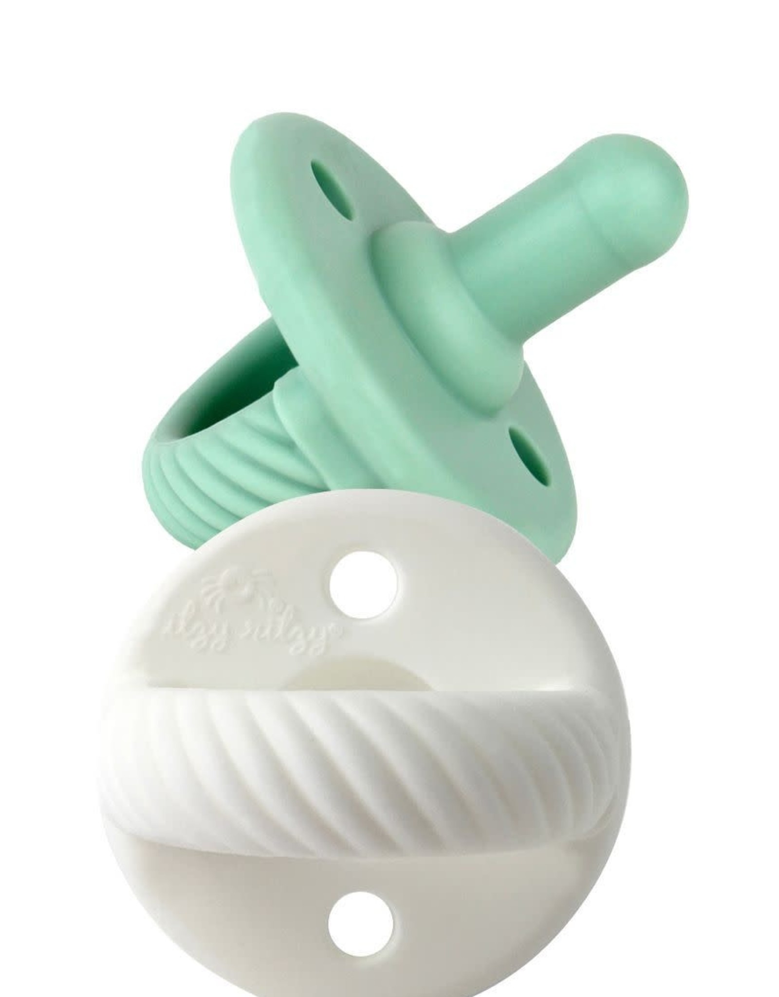 Itzy Ritzy Sweet Soother Pacifier Set in Mint/White Cables