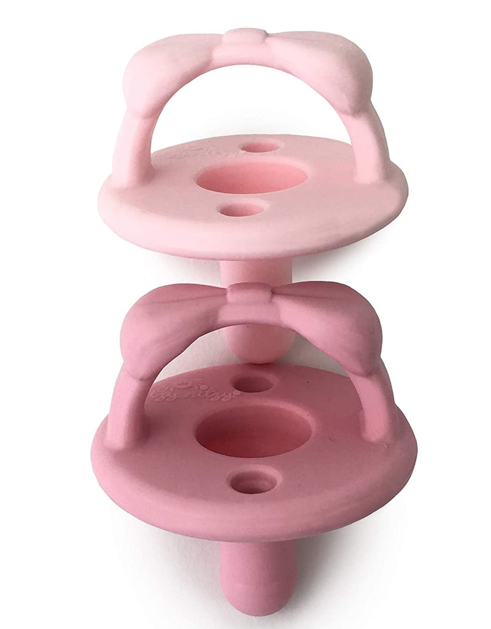 Itzy Ritzy Sweet Soother Pacifier Set in Pink Bows