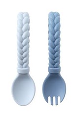 Itzy Ritzy Sweetie  Fork + Spoon Set, Blue