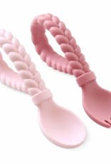 Itzy Ritzy Sweetie Fork + Spoon Set Pink