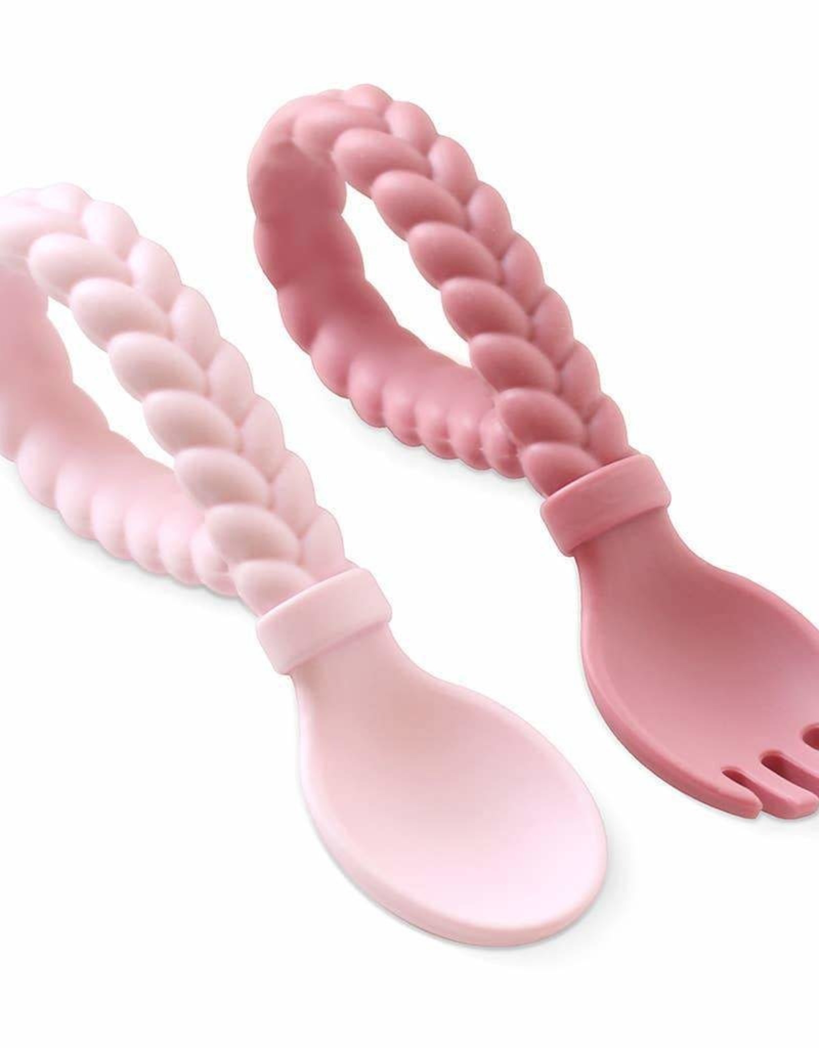 Itzy Ritzy Sweetie Fork + Spoon Set Pink