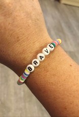 Brave Rubber Bead Bracelet