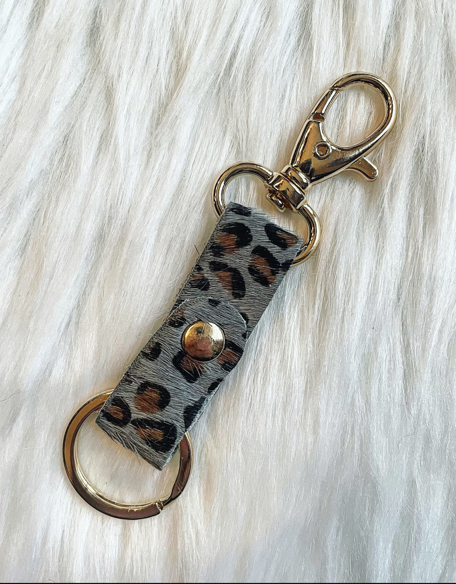 Mini Strap Key Chain in Leopard