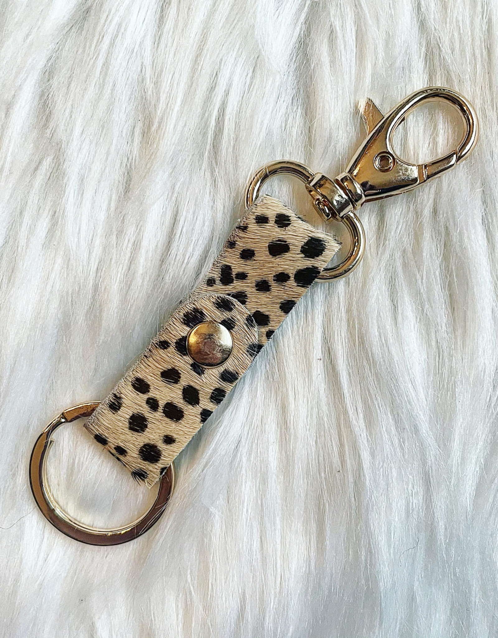 Mini Strap Key Chain in Cheetah