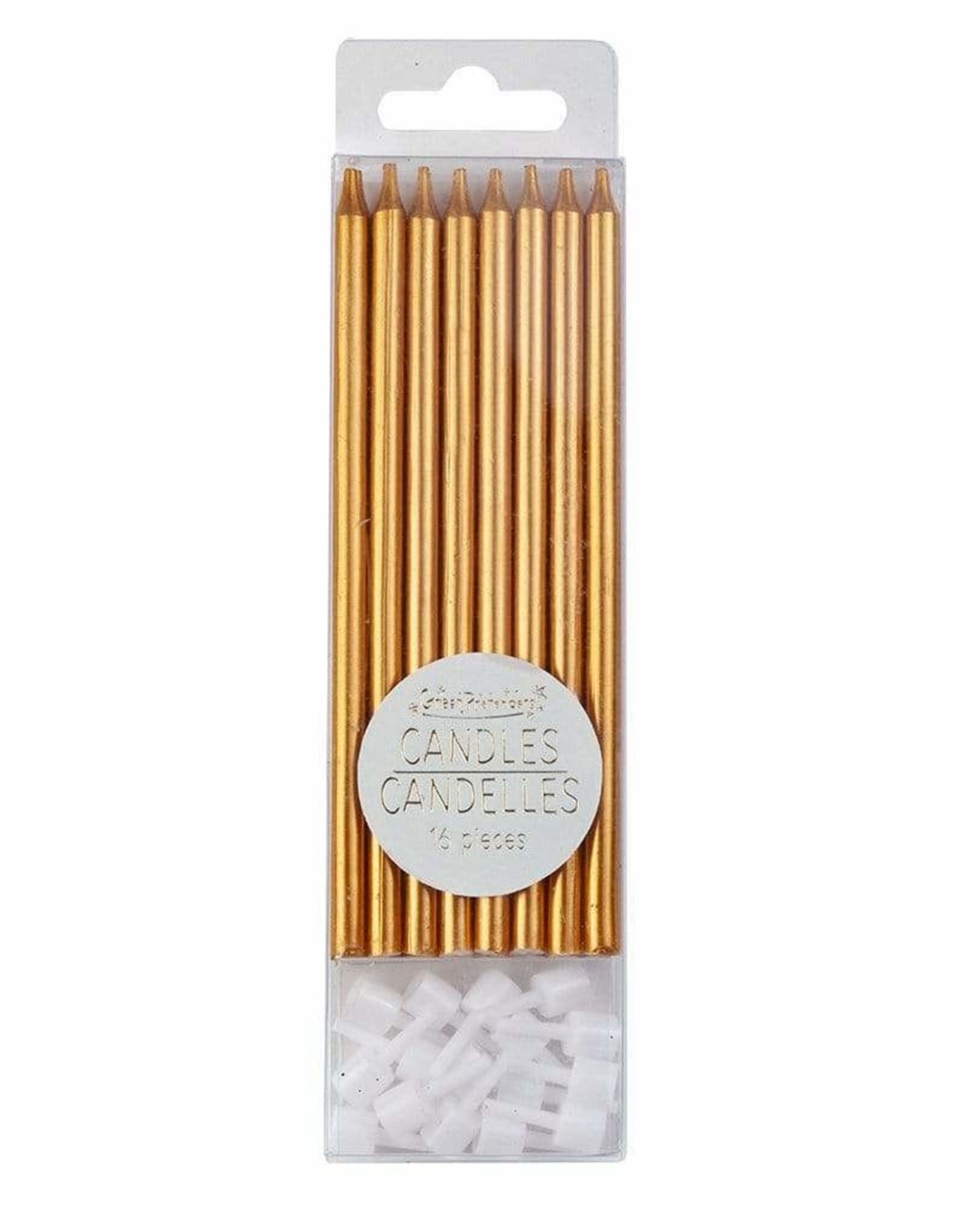 Creative Education Metallic Gold Candles 5" (16 pcs)