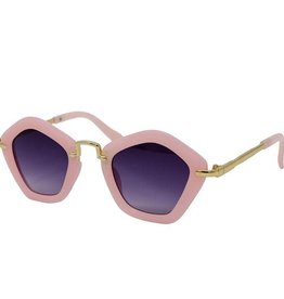 Zomi Gems Pink Polygon Sunglasses