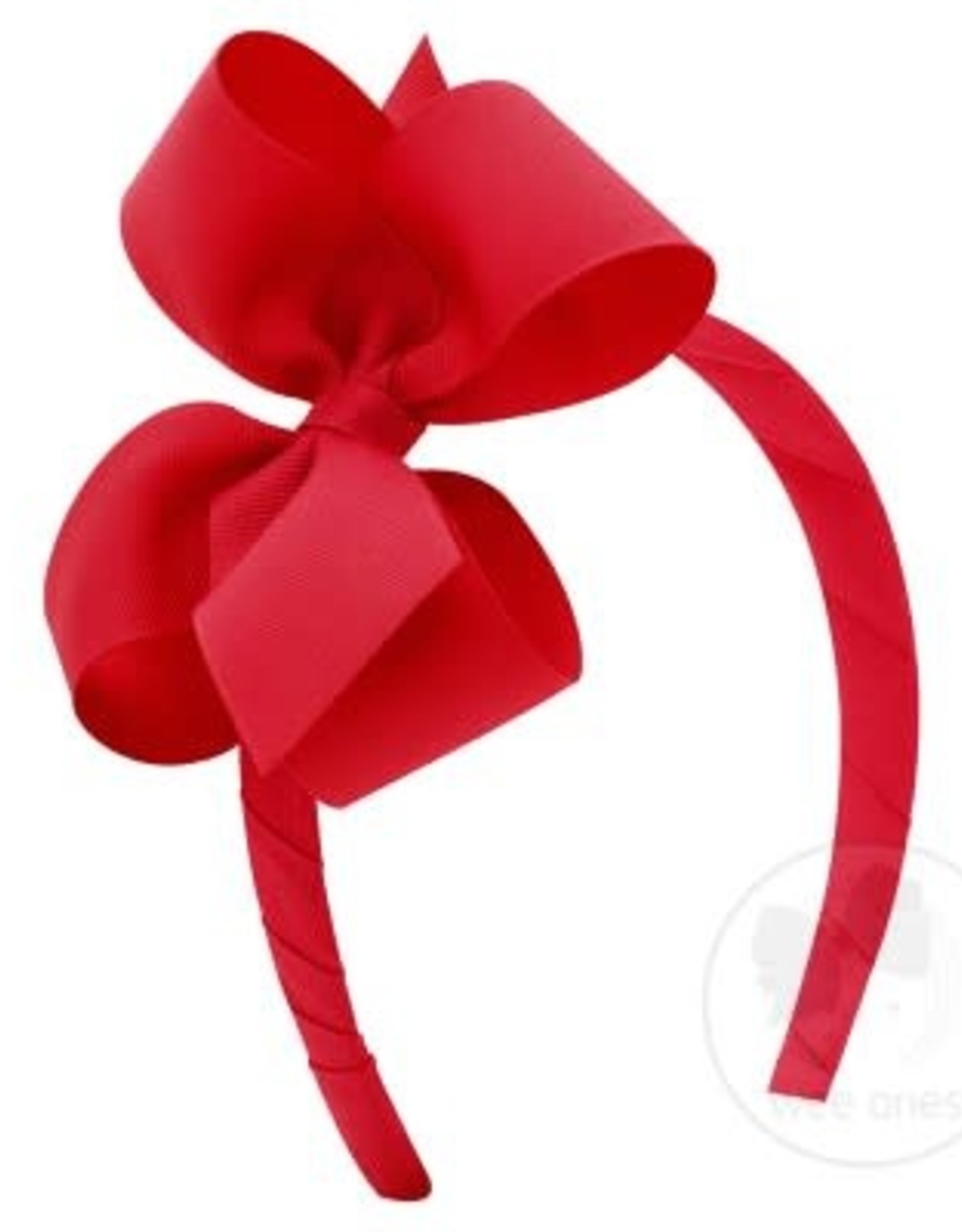 WeeOnes Grosgrain Add-a-Bow Headband Red