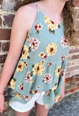 Hayden Addison Floral Tunic in Sage