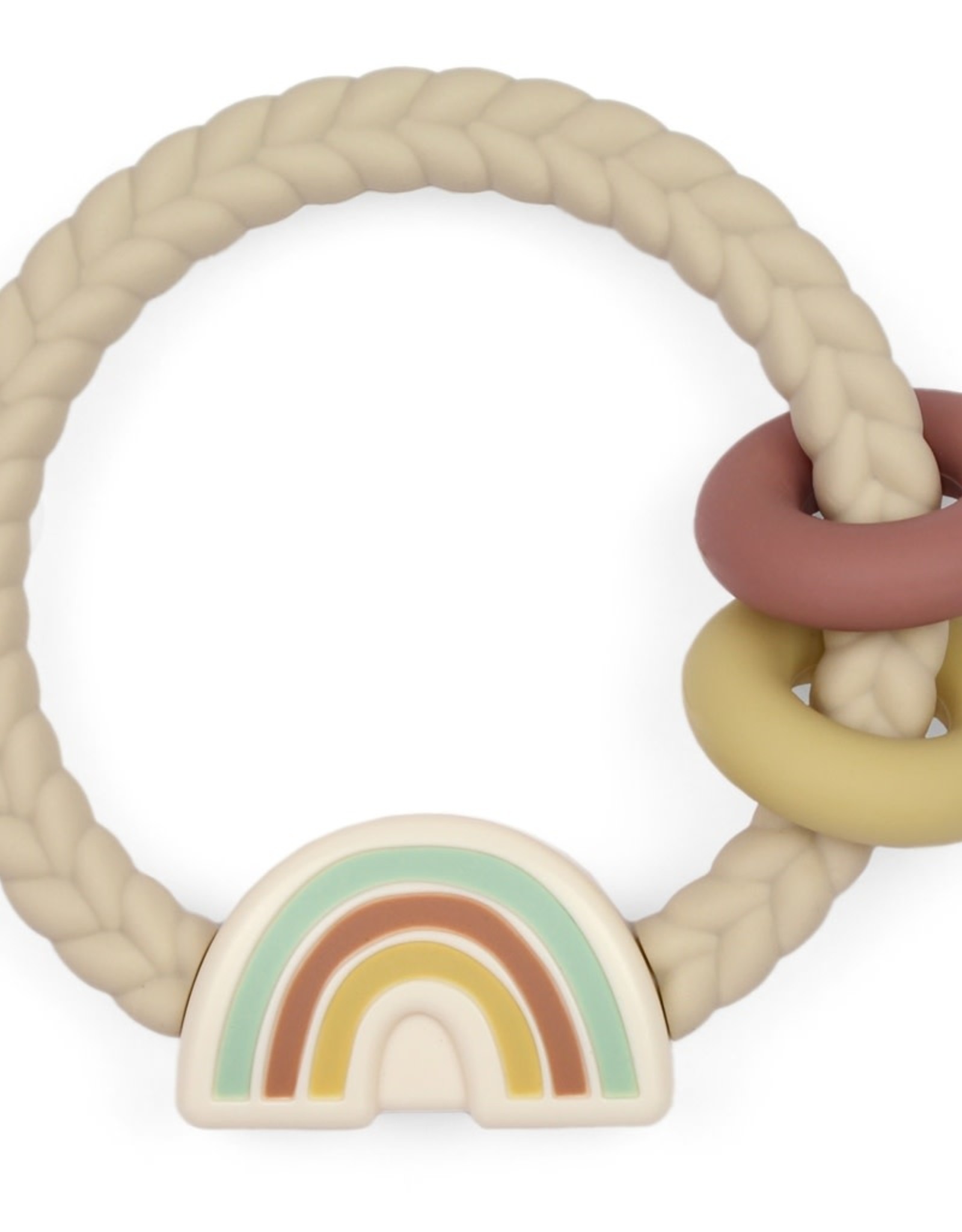 Itzy Ritzy Ritzy Rattle in Neutral Rainbow