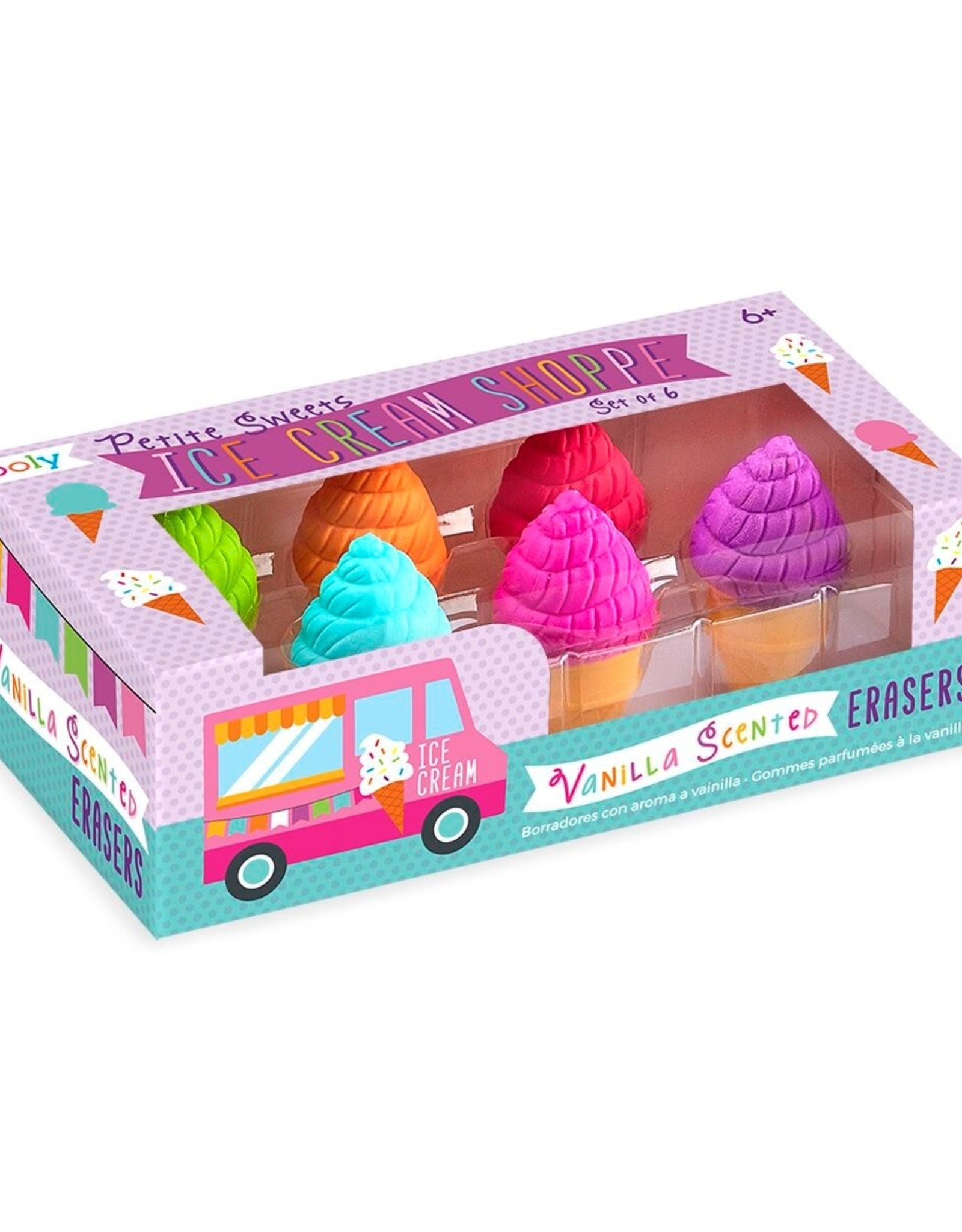 ooly Petite Sweets Ice Cream Shoppe Erasers - Set of 6