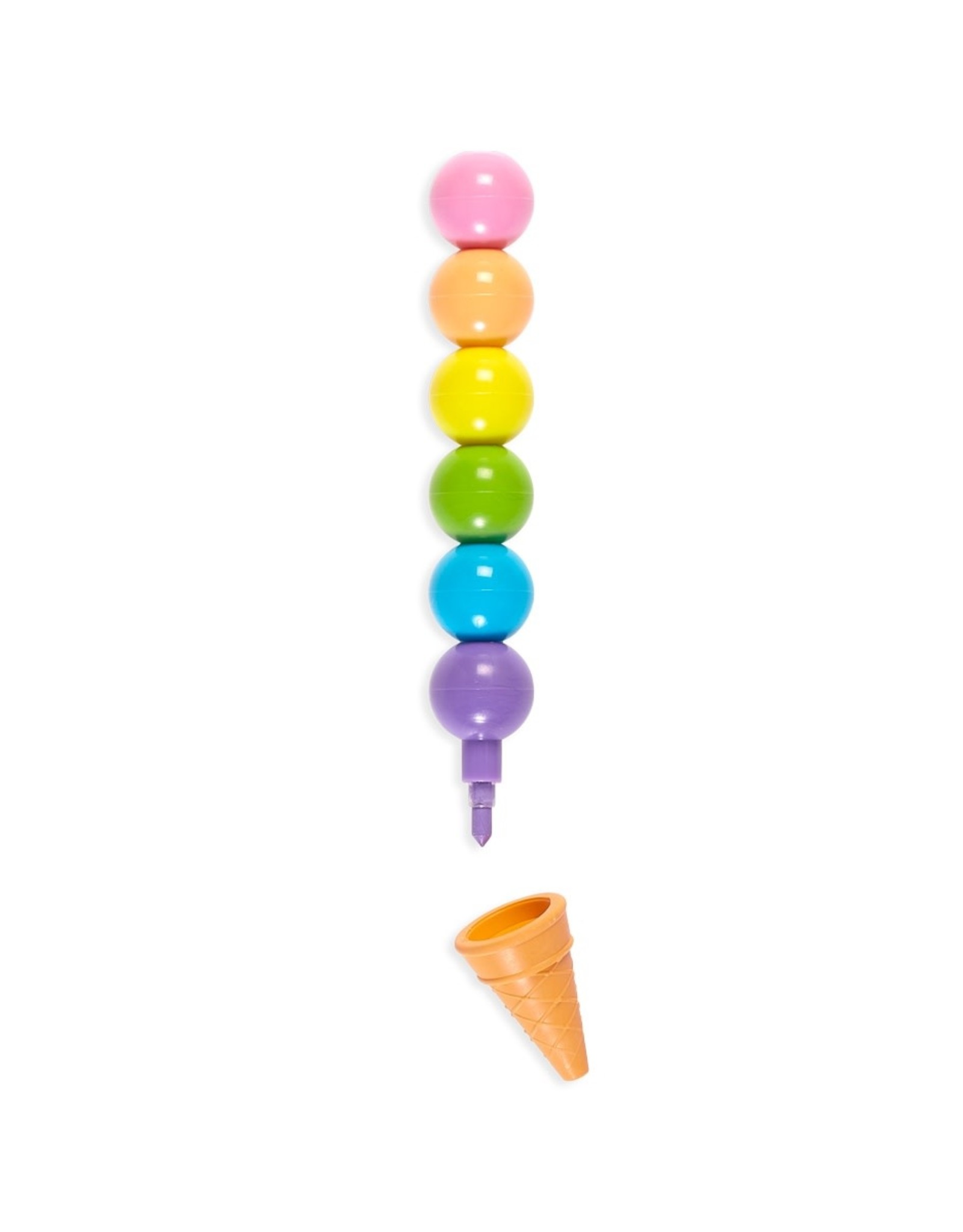 ooly Rainbow Scoops Vanilla Scented Stacking Erasable Crayons