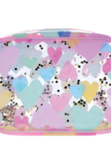 Iscream Pastel Hearts Clear Cosmetic Bag